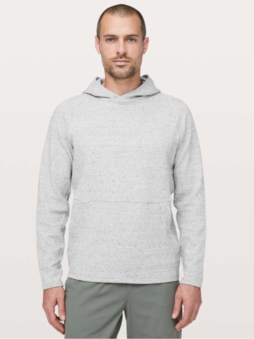 Lululemon At Ease Hoodie Size S Heathered Melody Light Grey / Black $148